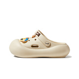 朴西扶摇洞洞鞋女厚底可爱夏季沙滩鞋防滑包头透气可外穿凉拖鞋 浅沙色（下单需自选鞋花） 35-36