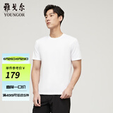 雅戈尔（YOUNGOR）短袖T恤男圆领水柔棉升级版丝柔棉透气舒适精致工艺T恤100%棉面料 VSPC533094BYA白色 XL
