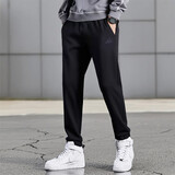 阿迪达斯（adidas）裤子男裤 2026秋季新款运动休闲裤针织舒适健身训练裤黑色长裤男 针织/束脚/纯棉舒适 M 170-175cm/130-140斤