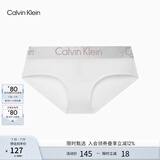 Calvin Klein内衣女士提花腰边ck莫代尔混纺防夹臀半包臀三角内裤女QP1057A 100-月光白 1条 L