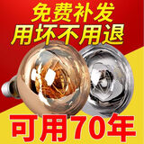 浴霸灯泡护眼防爆一体洗澡间暖灯取暖暖吊顶浴霸灯浴室暖灯卫生间 高热防爆【金色钢化款】1装 进口材质【质保十年】用70年