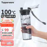特百惠（Tupperware）晶彩MAX塑料杯600ML 男女学生便携运动水杯子大容量双饮口 高级灰
