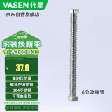 伟星 6分不锈钢波纹管60厘米 壁挂炉软管304 金属采暖地暖净水出水管 