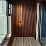 同聚发户外塑木长城板墙板栅栏隔断格栅板二代共挤木塑板围栏围墙花园 样品寄件（已选颜色）