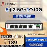 兮克SKS3200M-5GPY1XF轻管理网管交换机支持VLAN隔离5个2.5G电口+1个10G光口支持猫棒支持NAS端口汇聚