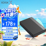 小盘小盘(XDISK)USB3.0移动硬盘1TB 双盘备份 X系列2.5英寸经典黑外接外置存储数据照片视频 高速传输