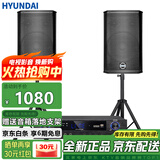 HYUNDAI现代BK8专业中小型会议室音响套装壁挂式音箱蓝牙功放无线话筒组合教学培训店铺音响系统设备 【两音响/无话筒】会议音响套装（20-100平）