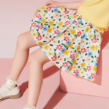 ASK JUNIOR女童裤子2025夏中大童碎花满印短裤小清新裙裤沙滩风 花色 170