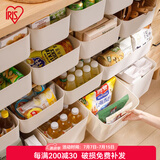 爱丽思（IRIS） 收纳盒桌面塑料收纳箱化妆品内衣物整理玩具盒爱丽丝桌面储物盒 【中号】 白色 无盖