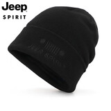 吉普（JEEP）帽子男士毛线帽防风护耳保暖棉帽韩版潮流秋冬季针织帽休闲防寒帽