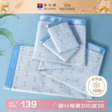 富安娜凉席冰丝席 夏季细冰丝席子夏凉席1.8x2米双人软凉席空调席三件套