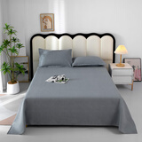 南极人原棉老粗布床单双人家用冬暖夏凉亲肤加厚学生学生宿舍帆布被单子 纯色-灰 120x230cm单床单（0.9m学生床适用）