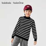 巴拉巴拉童装儿童毛衣男童女童针织衫2025新款冬装高领打底衫百搭洋气上衣