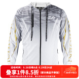 达亿瓦（DAIWA） 新款 一击防晒服 防紫外线钓鱼防晒衣衣夏季冰丝透气长裤 春夏 22款 连帽款防晒上衣 灰色 XL