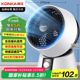 康佳（KONKA）电风扇家用空气循环扇遥控风扇小型台式小风扇桌面台扇节能大风量摇头轻音电扇 KF-XH2002