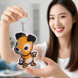 老街缘生肖平安福2026新款自己绣手工珠绣十字绣汽车挂件自绣出入平安符 狗钥匙扣(需要自己绣)满珠子