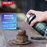 得力（deli）螺栓松动剂除锈剂车用清洁剂汽车门锁螺丝螺母润滑剂450mL*3
