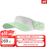 COMPRESSPORT空顶帽跑步马拉松男女遮阳帽子网球运动透气止汗防晒 【35克】蛛网轻量 白/青提