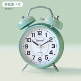 天王星闹钟创意学生儿童大铃声闹表卧室床头简约夜光扫秒机芯传统时钟开学季礼物