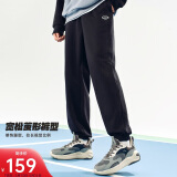 安踏加绒针织长裤男冬季新款复古宽松束脚裤百搭潮流休闲运动裤子