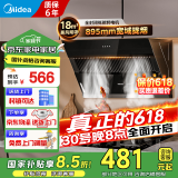美的出品WAHIN抽油烟机近吸侧吸式家用18m³大吸力H3S厨房出租房脱排吸油烟机燃气灶具小黑翼两件套装 【单烟机】18大吸力升级油烟机H3S 厨房电器