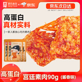 源氏 宫廷素肉 追剧休闲大豆蛋白零食小吃手撕豆干90g 内含6包 酱香味