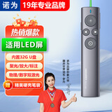 诺为激光笔  PPT翻页笔教师用LED液晶屏放大凸显 物理数字双激光 飞鼠 自带32G优盘 绿光 N95s Pro