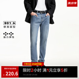 杰克·琼斯（JACK&JONES）男装修身牛仔裤男弹性品牌男裤休闲高档潮流四季款宽松直筒裤子 135中蓝牛仔 修身 28 165 W28/L30