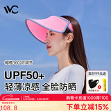 VVC成毅同款遮阳帽夏季男女户外骑行太阳帽女神帽遮脸防紫外线防晒帽 【经典款】玫红 可调节