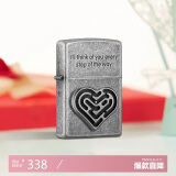 ZIPPO打火机之宝防风煤油 心机迷-仿古银 生日礼物送男友 单机