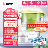 倍世（BWT）净水壶滤水壶净水器家用 欧洲镁离子滤芯 益家4.2L大容量 过滤水壶 厨房客厅通用 【去水垢-加强版】1壶4芯