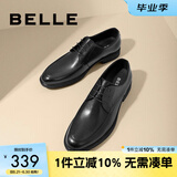百丽通勤商务皮鞋商场同款舒适牛皮男士正装鞋婚鞋CF01DCM9【预售】 经典黑 38 (240mm)