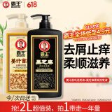 霸王姜汁首乌去屑洗发水+黑芝麻柔亮洗发水 2瓶大容量1L装