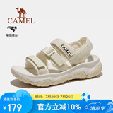 骆驼（CAMEL）夏季户外魔术贴凉鞋男女溯溪涉水速干沙滩鞋子F24B162020