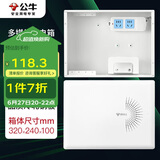 公牛（BULL）弱电箱 多媒体信息箱集线箱塑料配电箱LXR1-32s小箱带GN-A02插座 