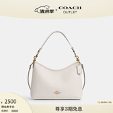 蔻驰（COACH）奥莱女士夏季女包LAUREL流浪包单肩斜挎包帆布牛皮时尚百搭 IM/粉笔白色 常规
