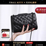 CHALL KITTY 官网CK轻奢包包女包真皮链条斜挎单肩包生日520送女朋友礼物老婆 CK女包【黑色】情人节实用高级感