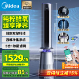 美的（Midea）【璀璨星河】四维净化除菌变频电风扇WiFi可视化除甲醛无叶风扇12档落地轻音双擎动力塔扇FZD10UJR