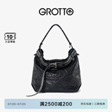 GROTTO个乐流浪包中号子母包托特松弛感通勤斜挎单肩包礼物 经典黑 小号