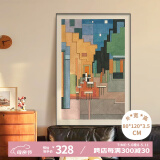 好久不见梵高名画抽象客厅装饰画轻奢高级感沙发背景墙挂画艺术落地画