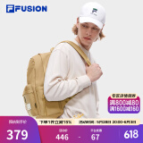 斐乐（FILA）FUSION潮牌背包情侣款双肩包女士包包大容量电脑包男士休闲书包 沙褐色-BG XS