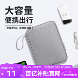 BUBMiPad收纳包11英寸平板电脑内胆包适用苹果华为平板配件收纳包 【蚂蚁布】灰色 12.9英寸