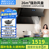 帅康【国家补贴20%】侧吸式抽油烟机家用 26m³变频1100paCXW-258-C825 CXW-258-C825