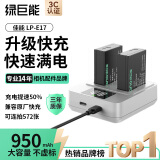绿巨能（llano）适用佳能LP-E17电池R50相机快充充电器R10/R8/200D二代850D/800D/77D/760D/M6/R10单反电池套装