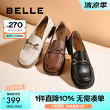 百丽（Belle）马衔扣软底乐福鞋女新商场同款百搭小皮鞋Z3B1DAA5 黑色（第二批） 40 (250mm)