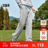 森马休闲裤男加绒冬季发热抑菌纯色宽松直筒裤松紧腰109724127201