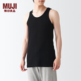 无印良品 MUJI 男式 棉质凉爽 背心打底 黑色 2S S