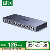绿联16口千兆交换机 企业级交换器 工程监控网络分线转换器 家用网线分流器VLAN划分加厚钢壳35373