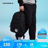 匡威（Converse）学生书包新款双肩包经典款大容量旅行包初高中生男女童通用背包 正黑色 M【30*11.5*44cm 约15L】