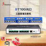 兮克8口全万兆交换机三层网络可管理型光纤交换机10G组网支持VLAN链路聚合多种路由功能SKS8310-8X